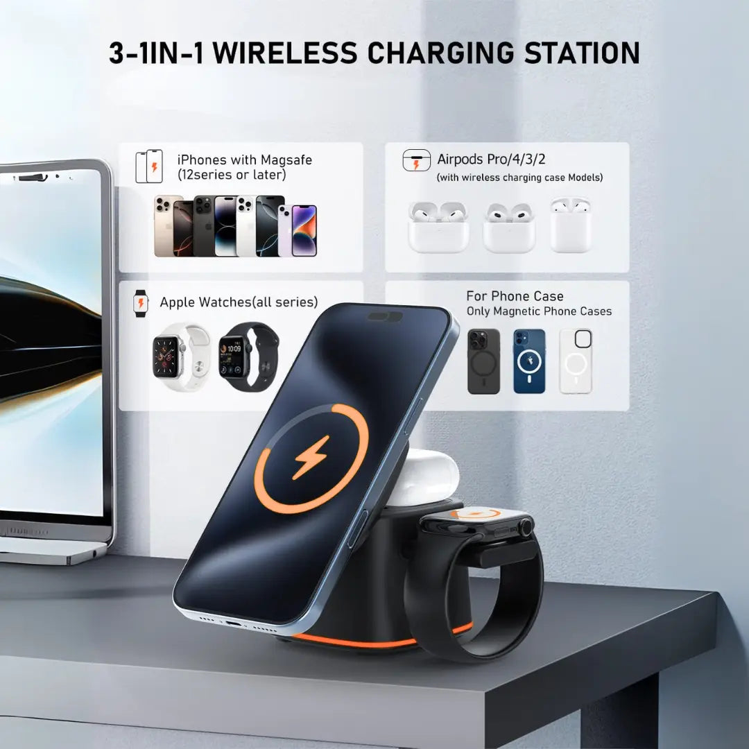3 in 1 Wireless Charger Station