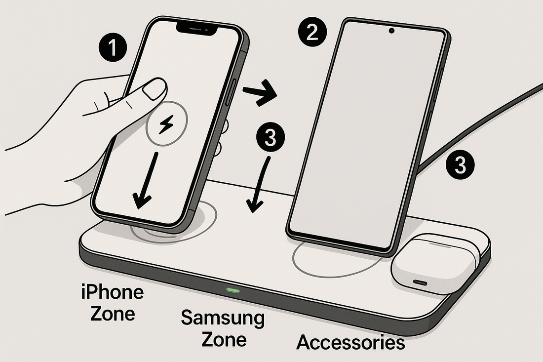 How to Use a 3 in 1 Wireless Charger for iPhone & Samsung