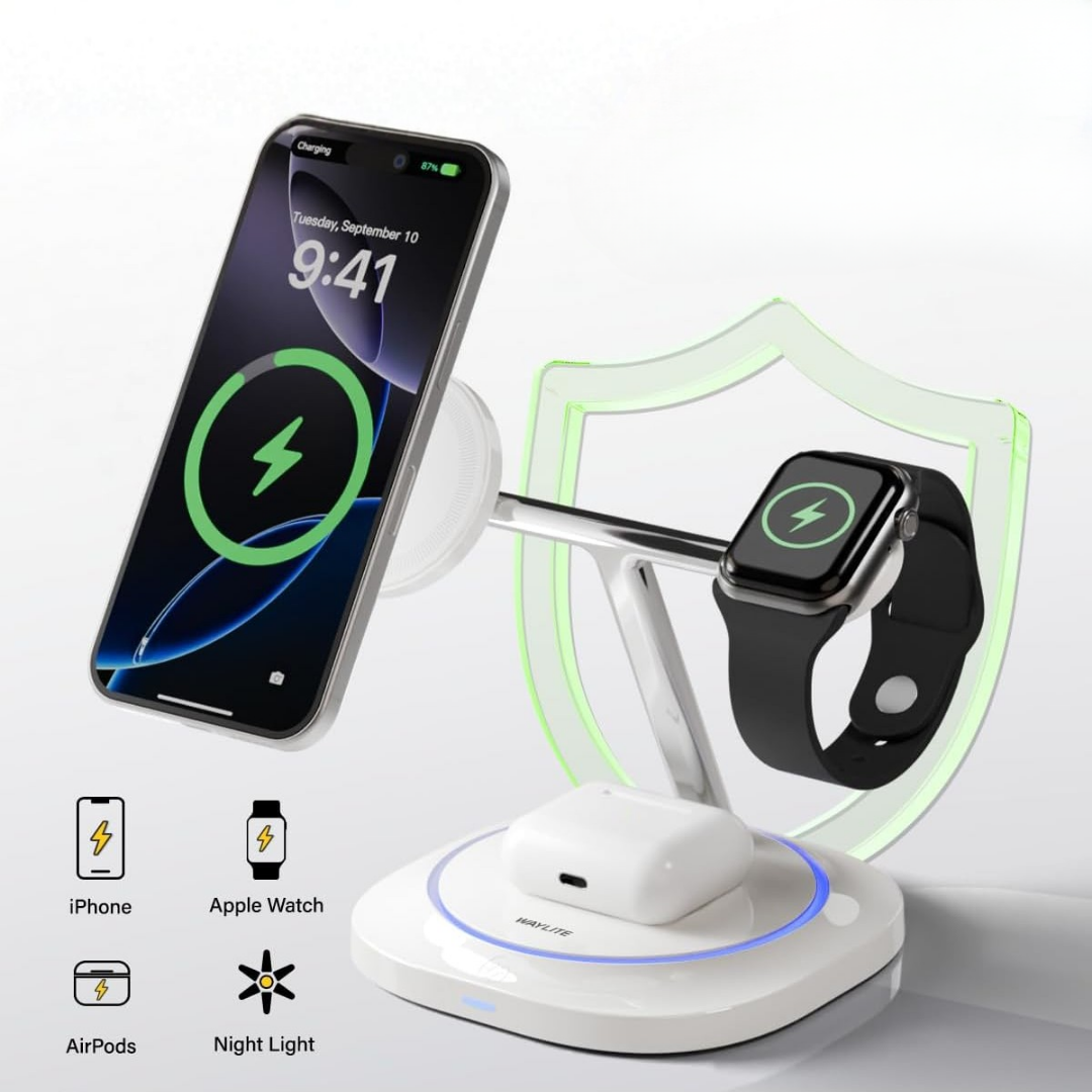 PowerBase 3 in 1 Magnetic Wireless Charger