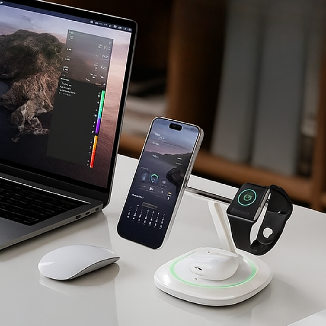 PowerBase 3 in 1 Magnetic Wireless Charger