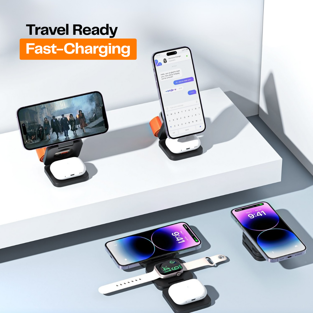 Foldable 3 in 1  Wireless Charger